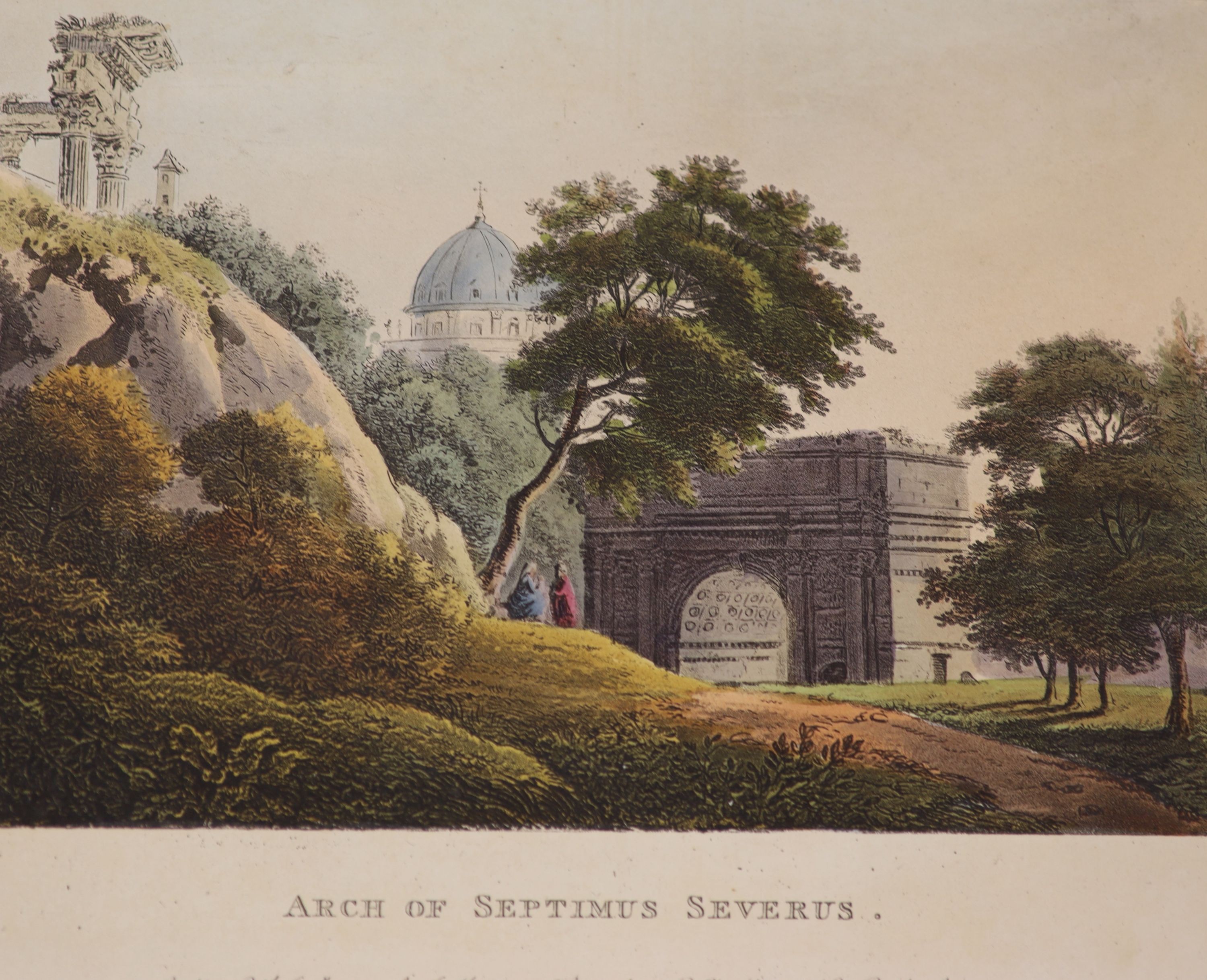 Merigot, James - A Select Collection of Views and Ruins in Rome, and Its Vicinity; Executed from Drawings Made Upon the Spot in the year 1791, first edition, folio, large paper copy, 2 parts in 1 vol, half calf, with fro